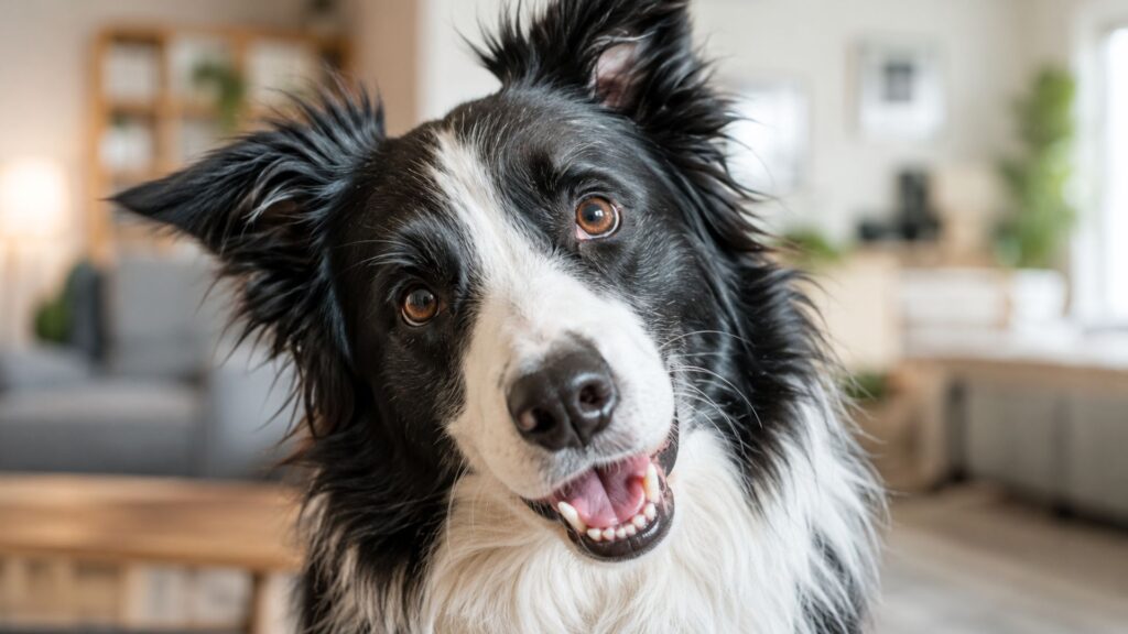 Dog being monitored at home with a camera to test for separation anxiety